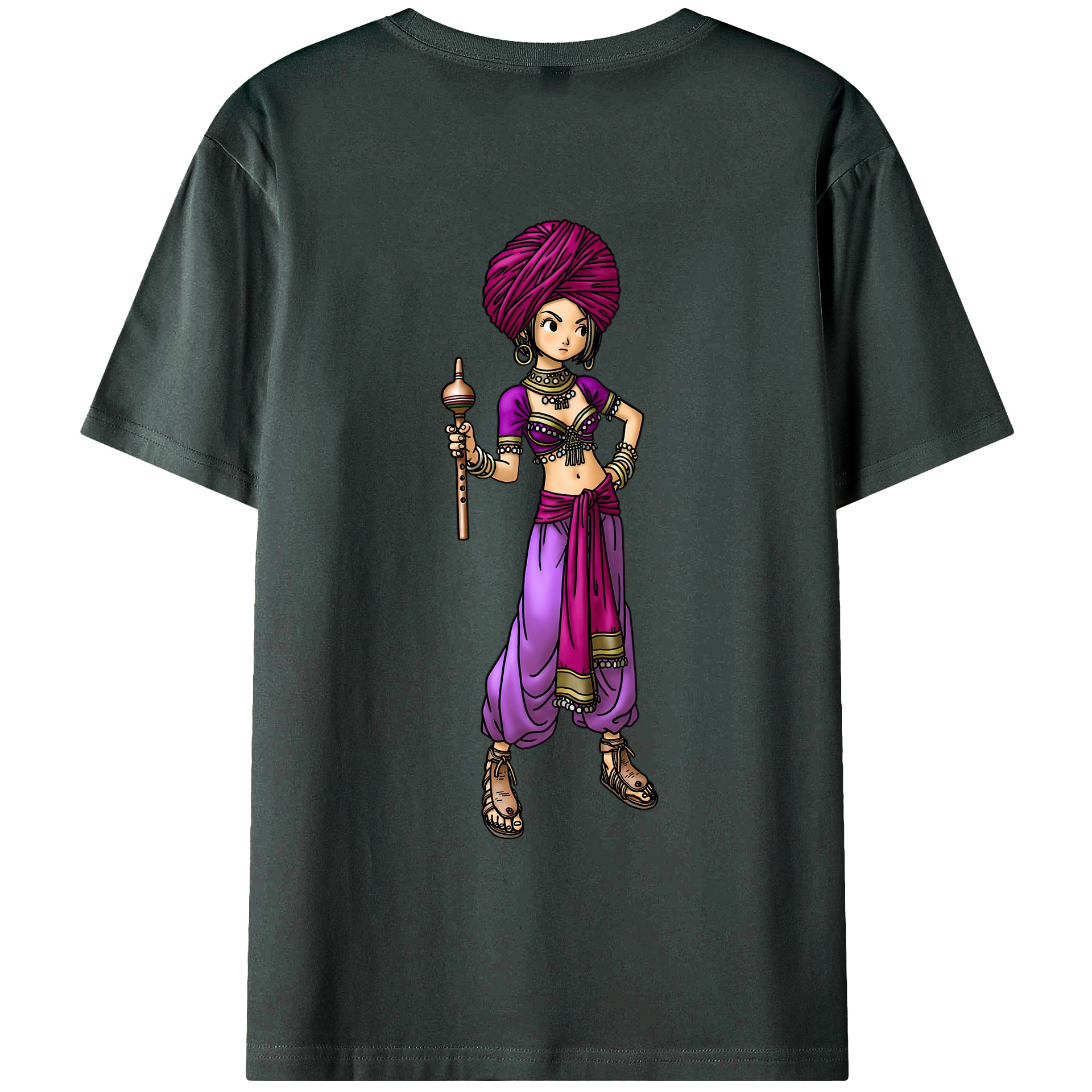 （画像用） ドラゴンクエスト Doragon Kuesuto Dragon Quest 綿100％ メンズ半袖Tシャツ（バックプリント） 通気性